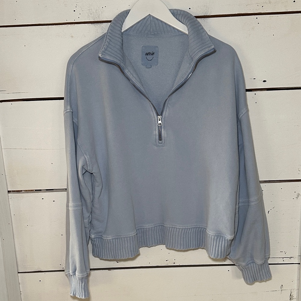 Aerie Quarter-Zip Pullover Sweatshirt